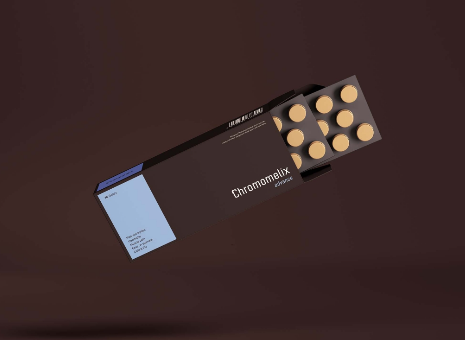 Pills Box Packaging Mockup PSD