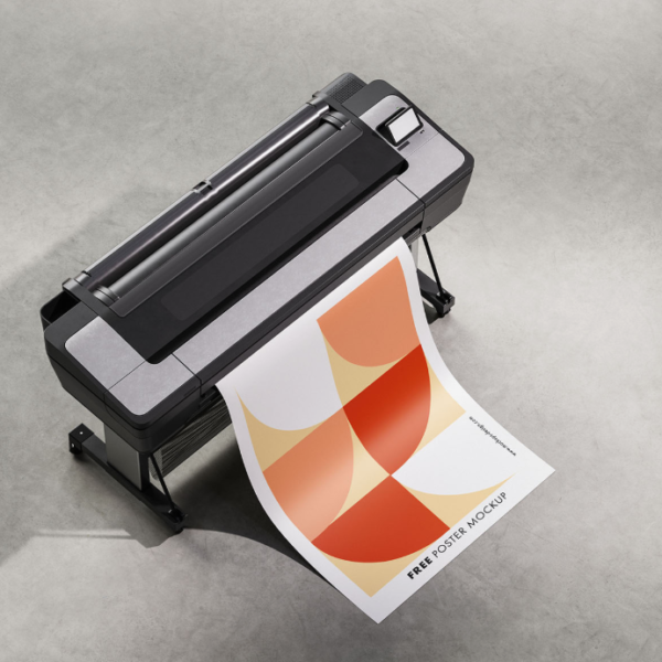 Printing Poster Free Mockup
