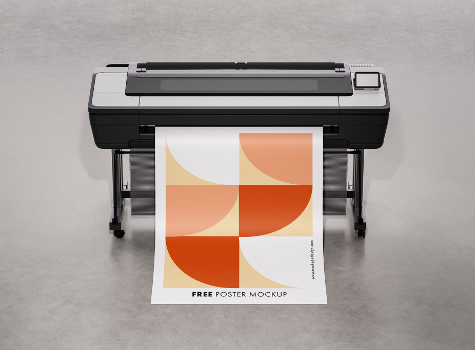 Printing Poster Free Mockup