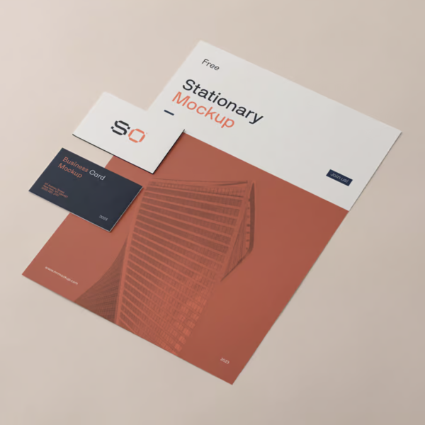 Small Stationery Set Mockup