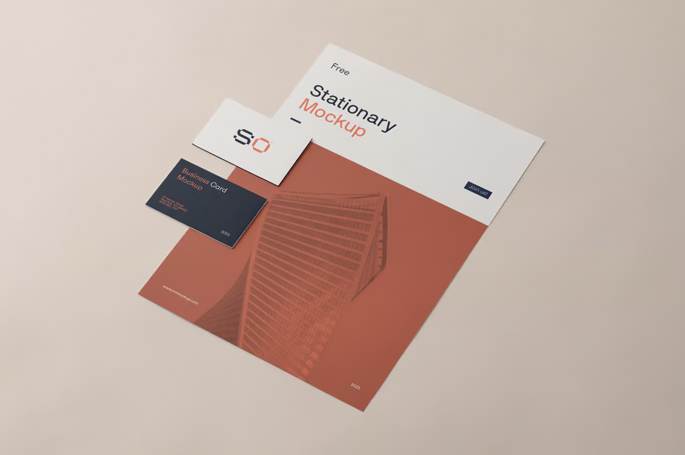 Small Stationery Set Mockup