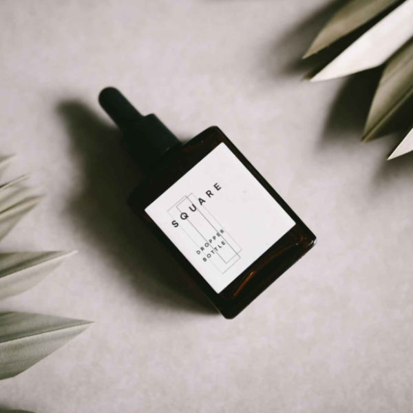 Square Dropper Bottle Mockup PSD for Packaging