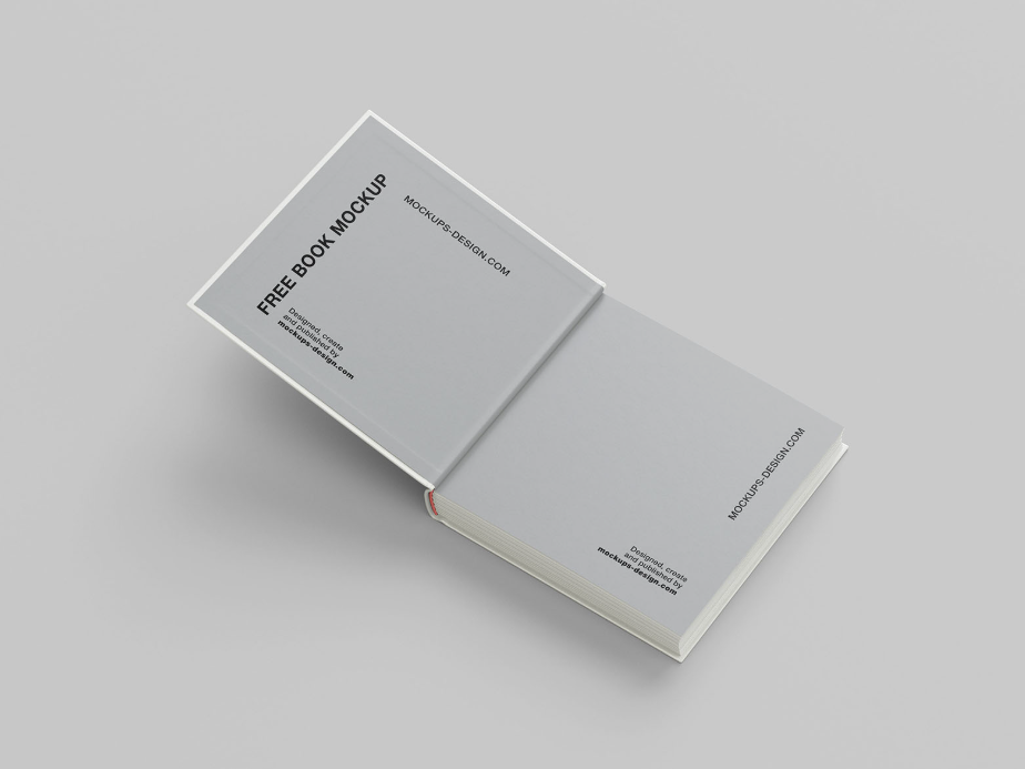 Square Hardcover Book Mockup