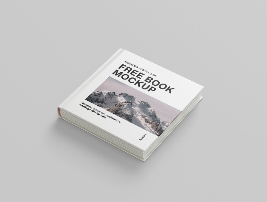 Square Hardcover Book Mockup
