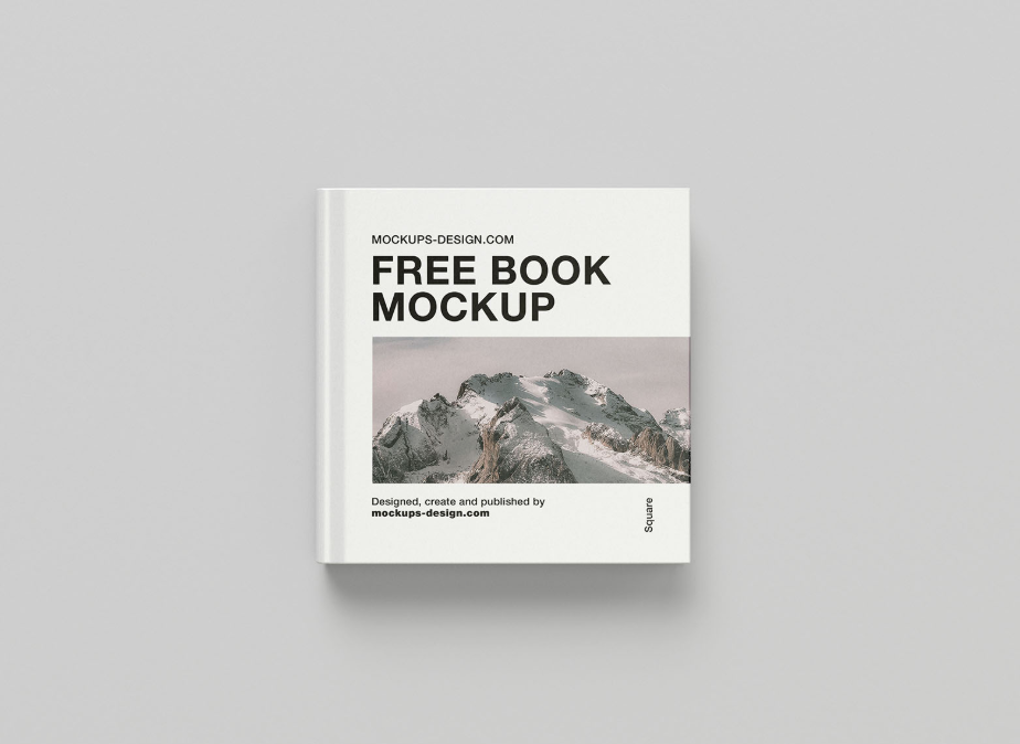 Square Hardcover Book Mockup