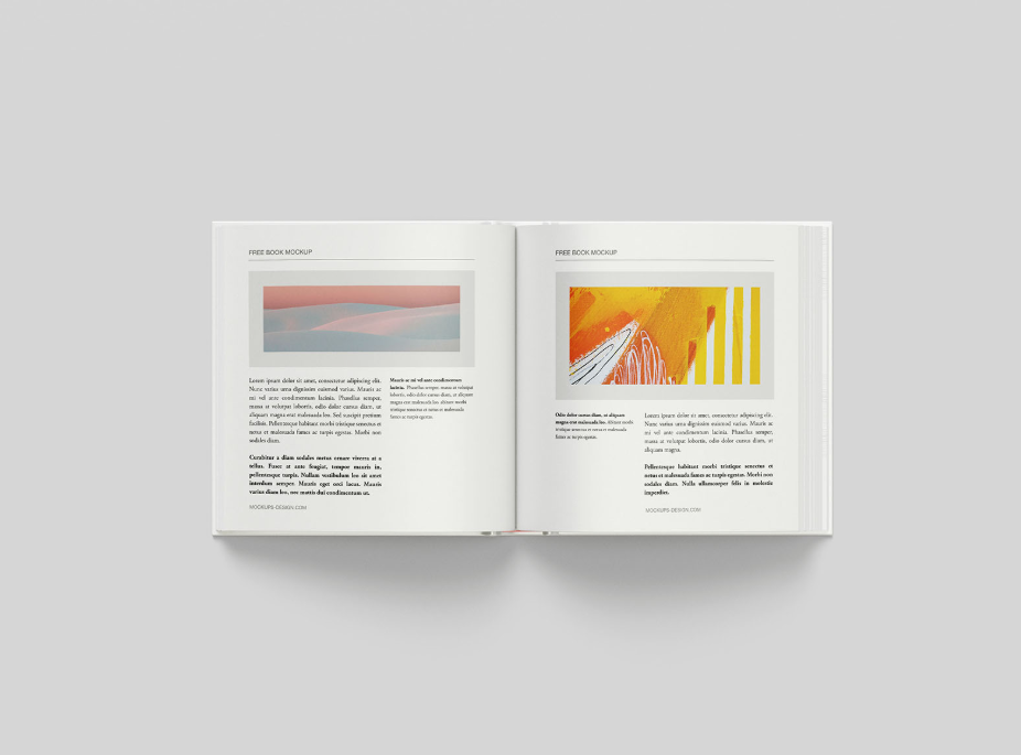 Square Hardcover Book Mockup