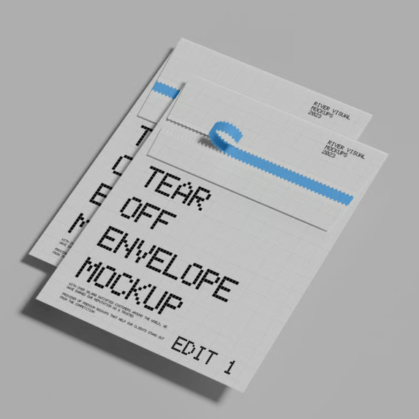 Tear Off envelope Free Mockup