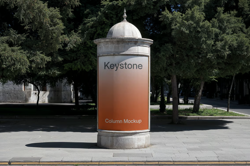 Urban Advertising column Mockup Poster & campaign Display