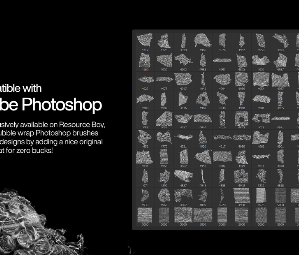 100 Bubble Wrap Photoshop Brushes