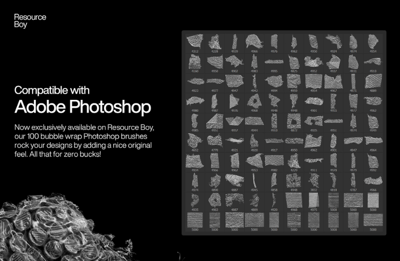 100 Bubble Wrap Photoshop Brushes