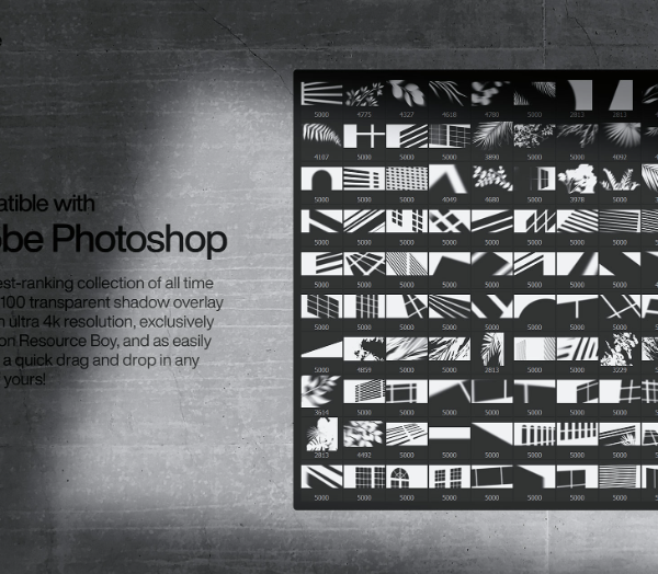 100 Shadow Overlay Photoshop Brushes