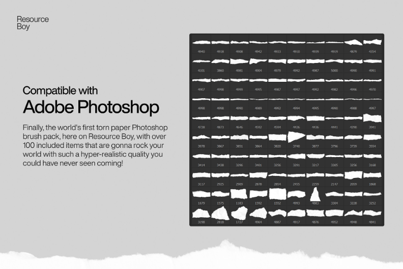 100+ Torn Paper Photoshop Brushes Bold Layered Designs