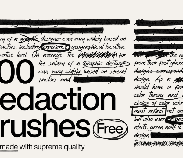 200+ Redaction Photoshop Brushes
