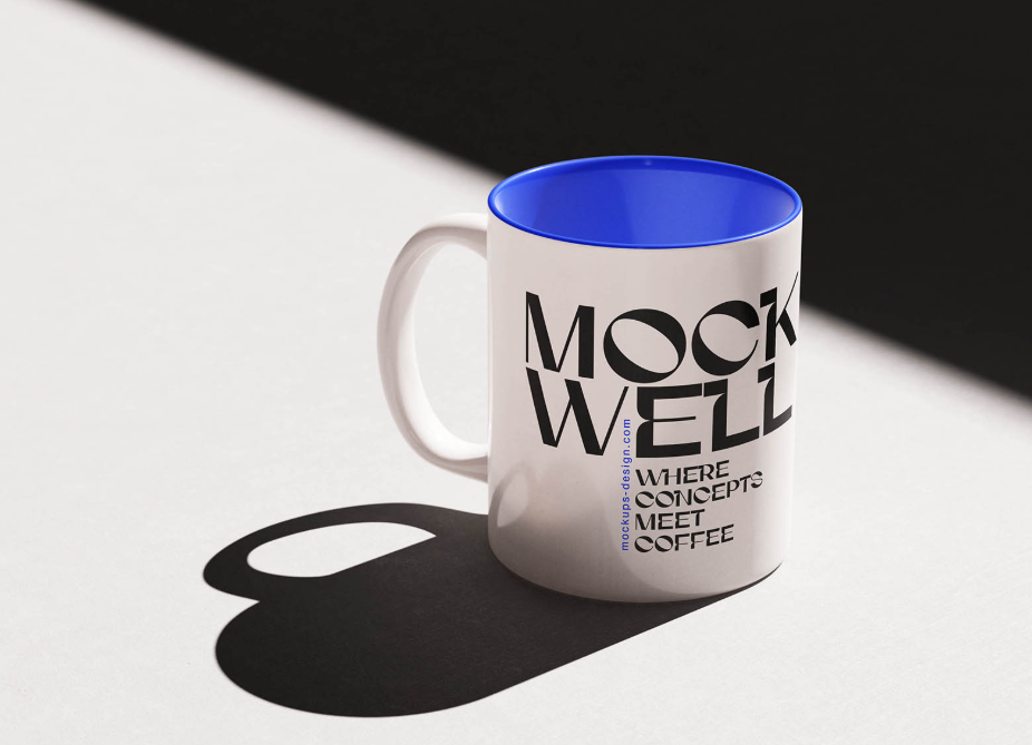 Ceramic Inner colour Mug Mockup Branded Drinkware