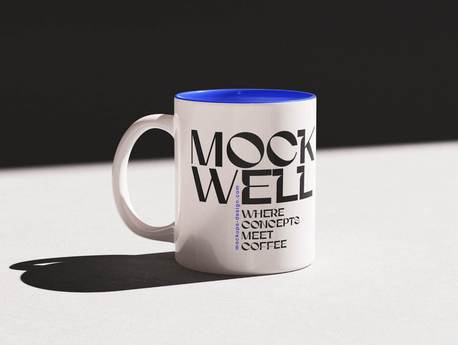 Ceramic Inner colour Mug Mockup Branded Drinkware