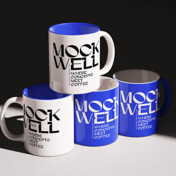 Ceramic Inner colour Mug Mockup Branded Drinkware
