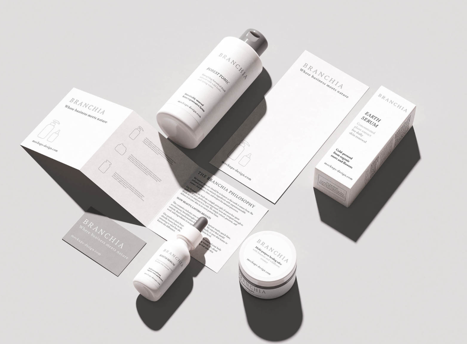 Cosmetic Brand Identity Scene Mockup
