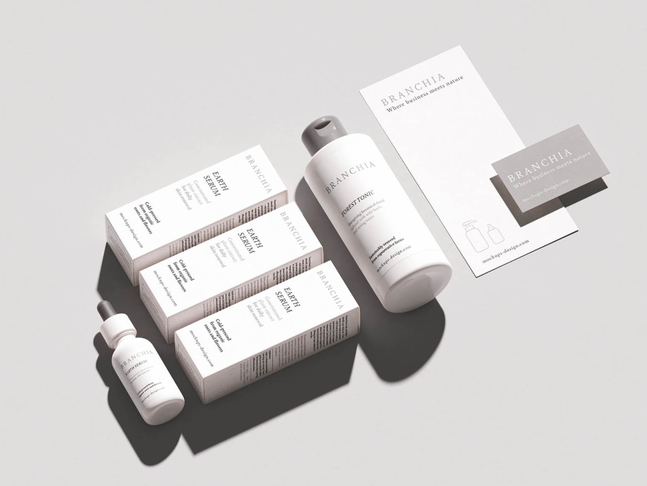 Cosmetic Brand Identity Scene Mockup
