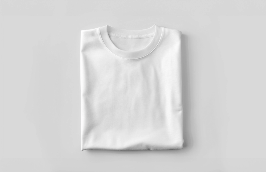 Folded T Shirt Mockup Apparel Branding Presentation