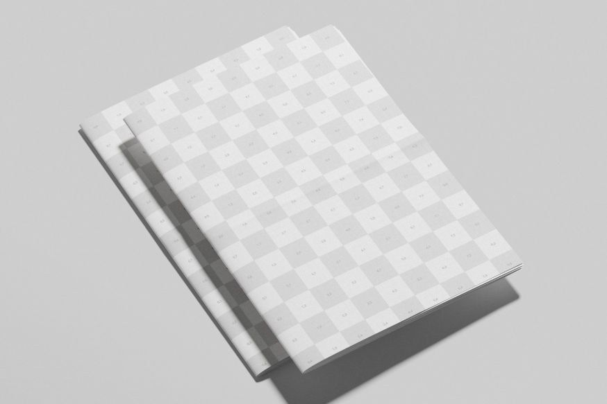 Folded newspaper Mockup editorial PSD Template