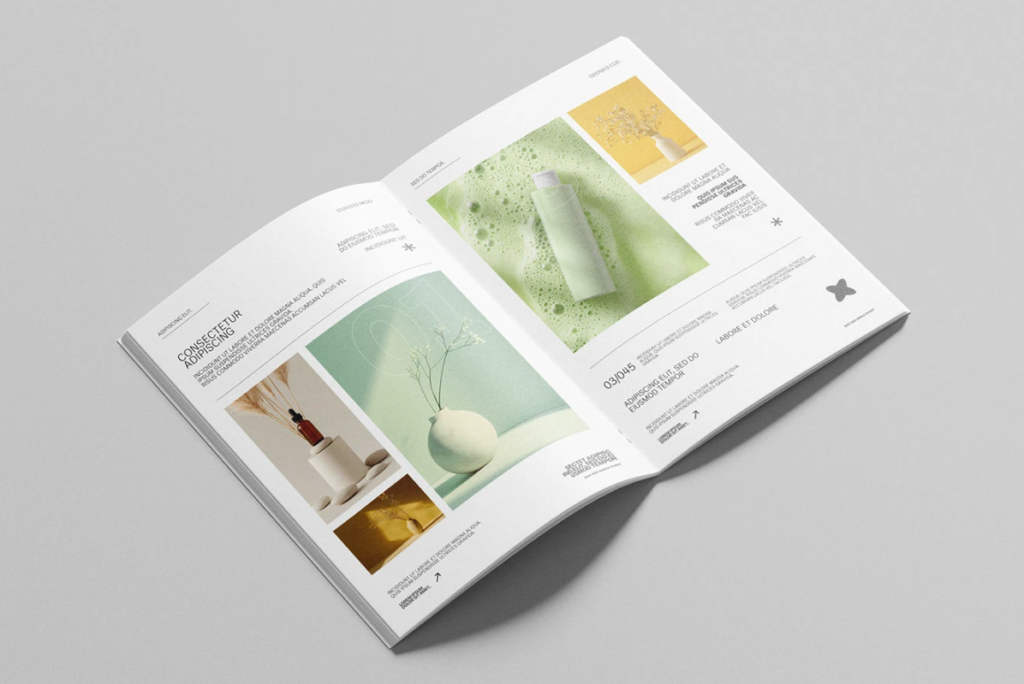 Free Saddle Stitch A4 brochure Mockup PSD