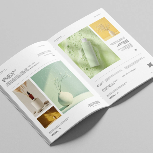 Free Saddle Stitch A4 brochure Mockup PSD