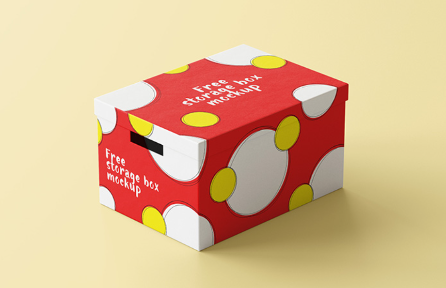 Free Storage Box Mockup
