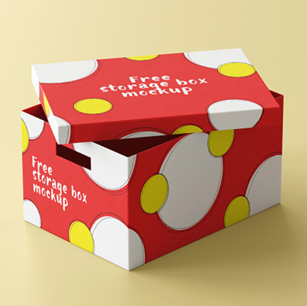 Free Storage Box Mockup