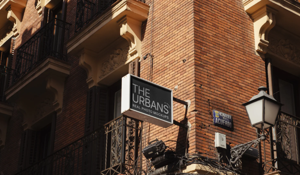 Free classic Street Sign Mockup