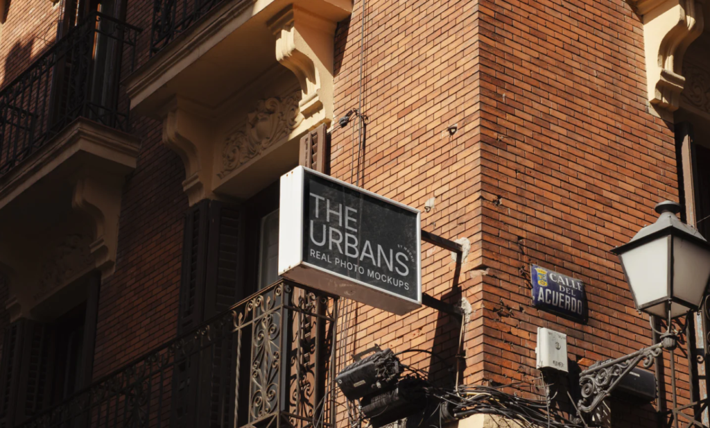 Free classic Street Sign Mockup
