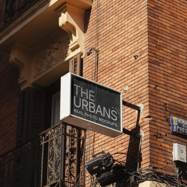 Free classic Street Sign Mockup