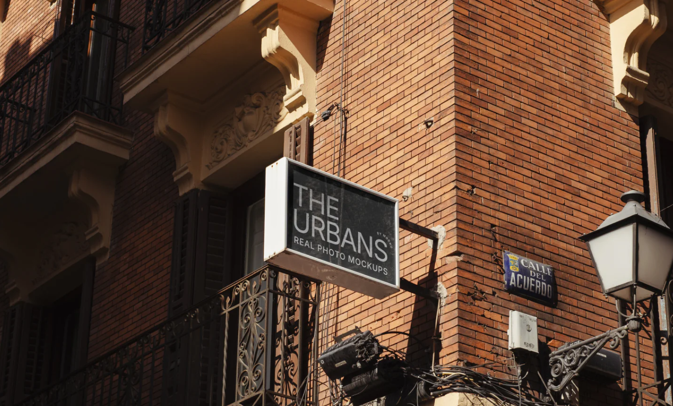 Free classic Street Sign Mockup