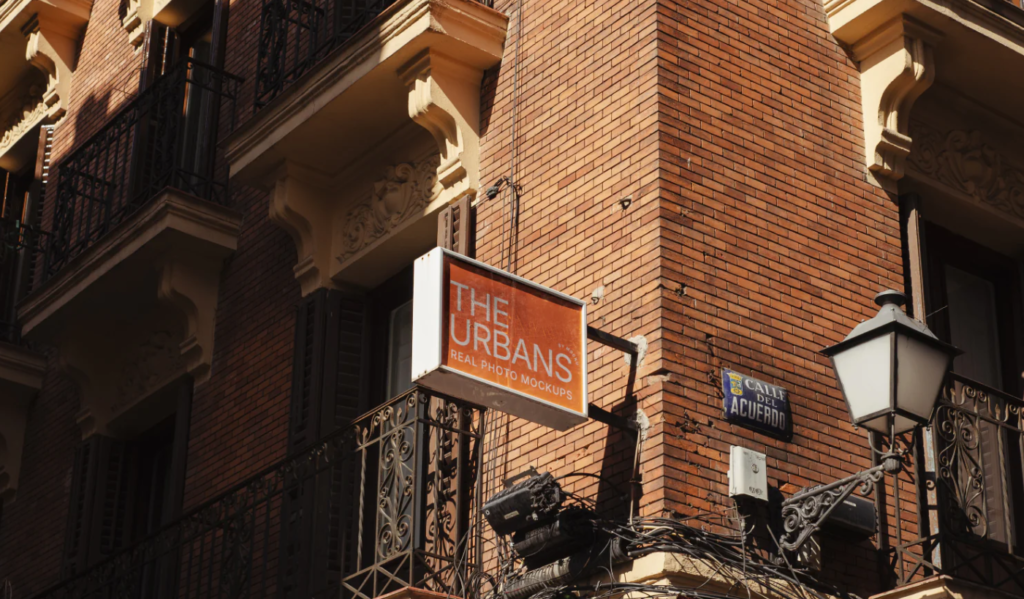 Free classic Street Sign Mockup