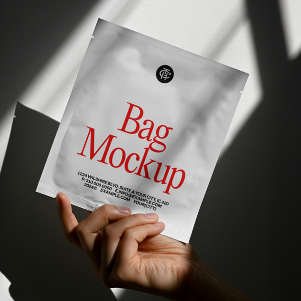 Free cosmetic cream Bag PSD Mockup