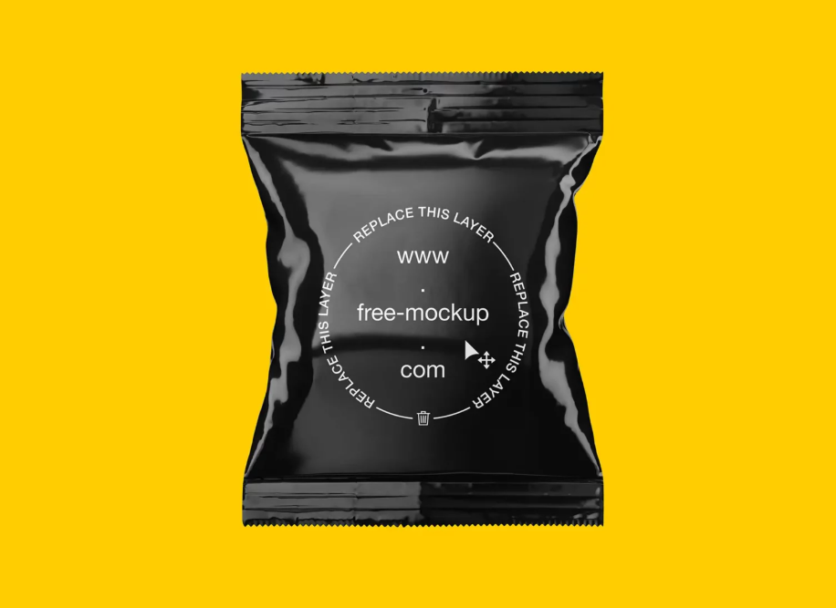 Glossy Snack Packaging Mockup