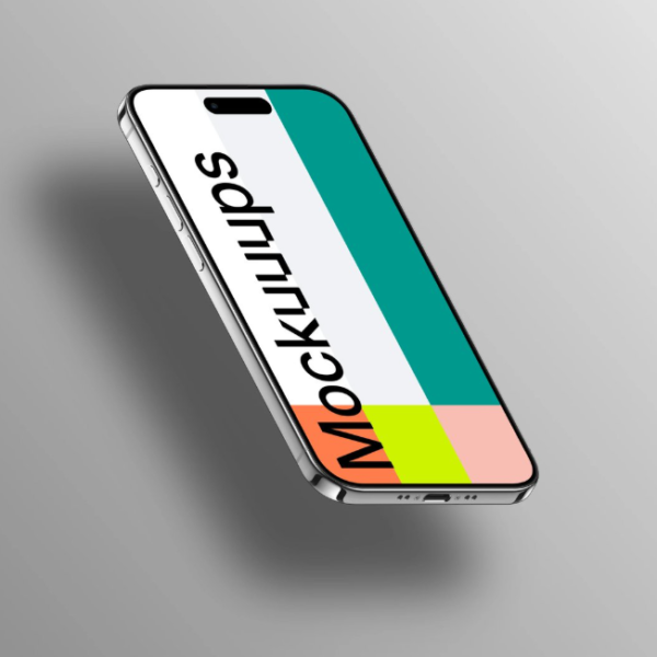 Isometric iPhone Air Mockup Modern Mobile Presentation