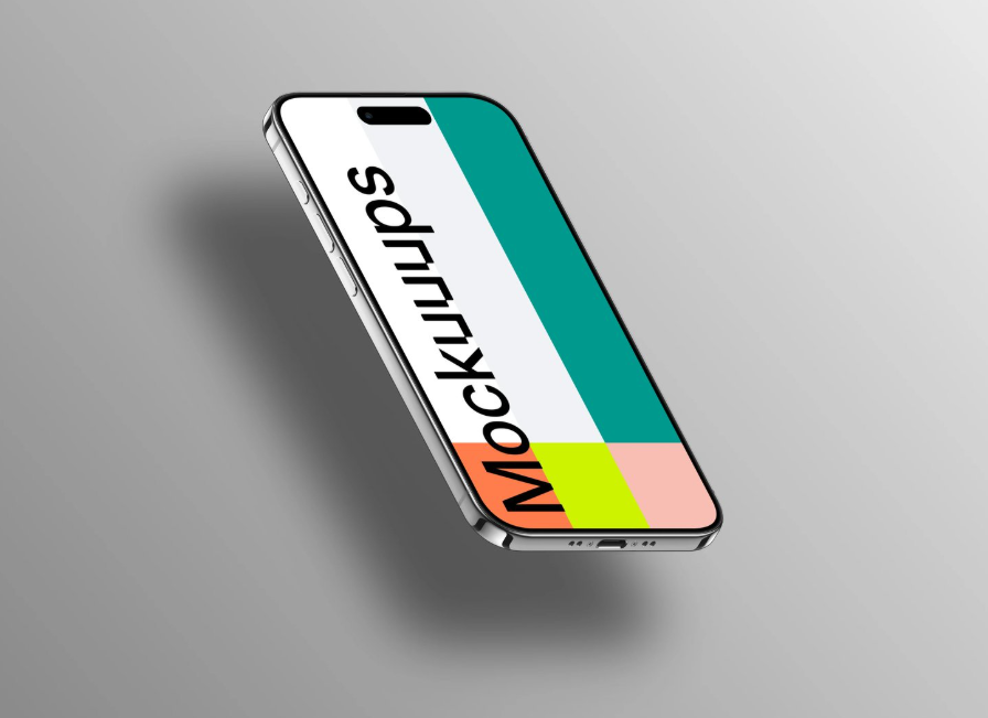 Isometric iPhone Air Mockup Modern Mobile Presentation