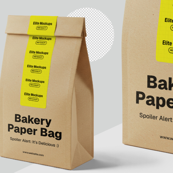 Kraft Bakery Paper Bag Mockup Food Branding