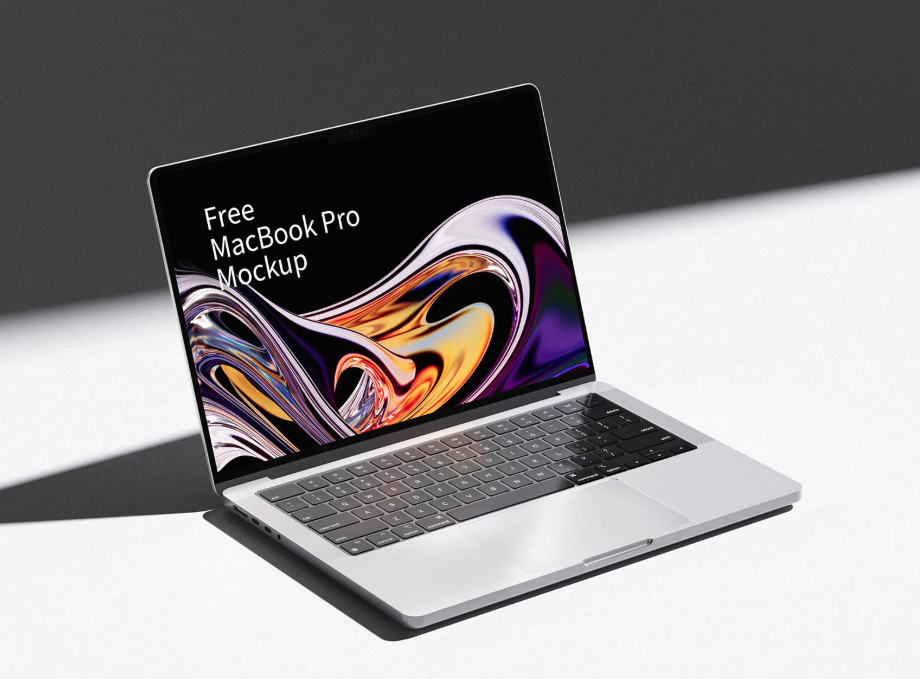 MacBook Pro Laptop Mockup for UI & Web Design