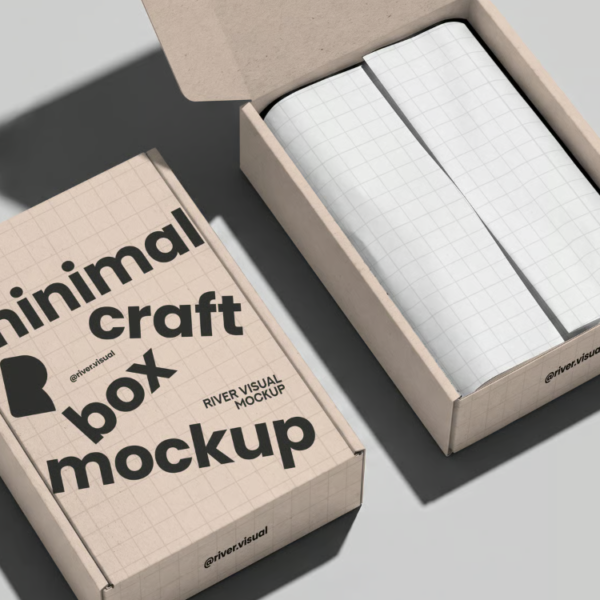 Minimal Kraft Box Mockup