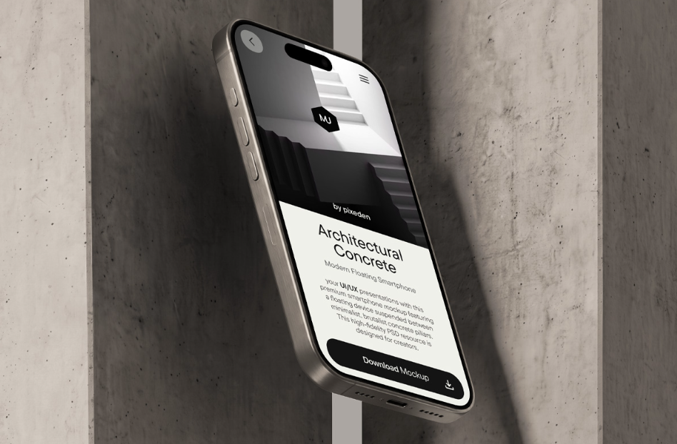 Modern Floating Smartphone Mockup