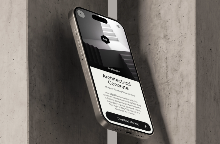 Modern Floating Smartphone Mockup