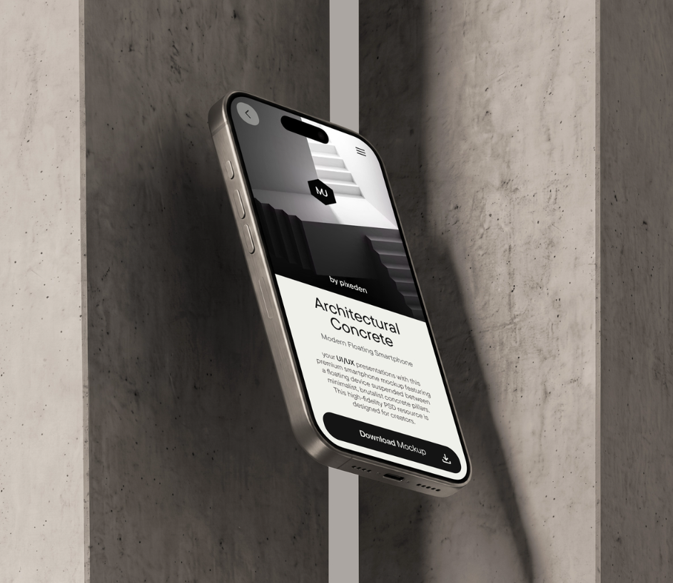 Modern Floating Smartphone Mockup