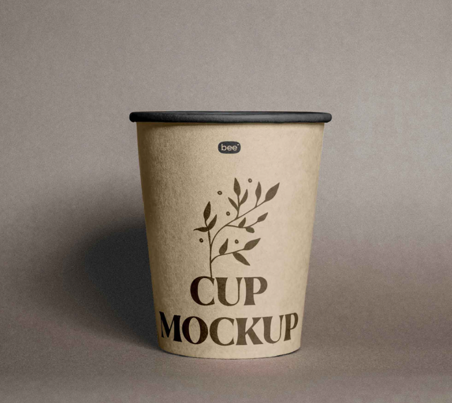 Open Paper cup Mockup PSD