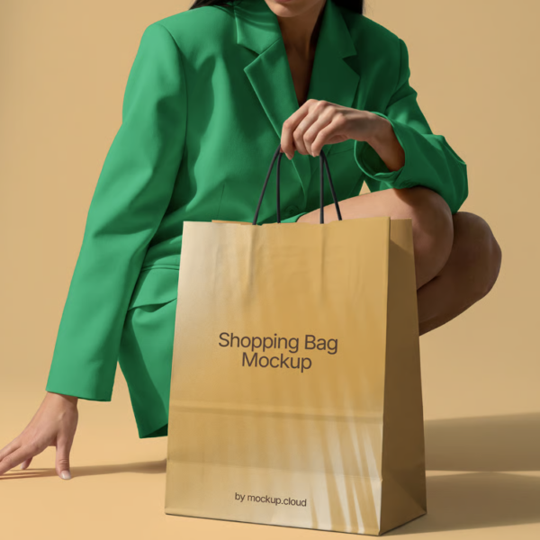 Premium Shopping Bag Branding Mockup