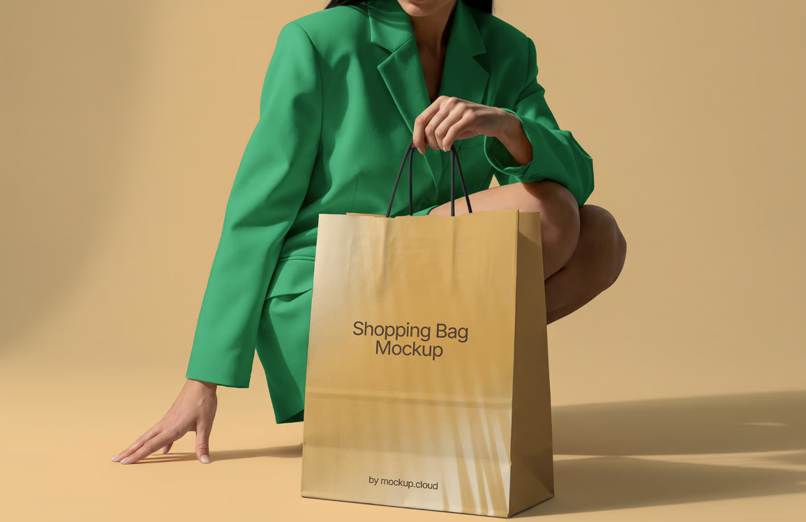 Premium Shopping Bag Branding Mockup