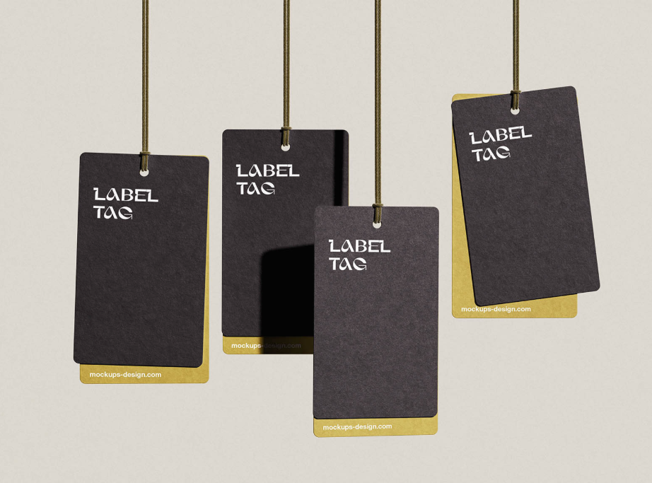 Premium clothing Label Tag Mockup