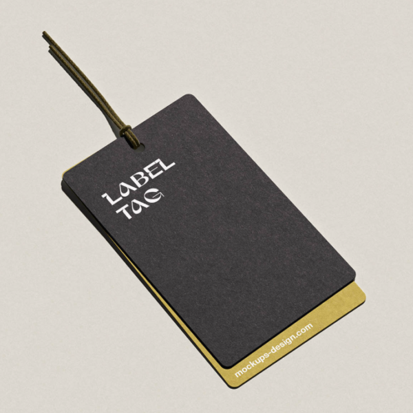 Premium clothing Label Tag Mockup