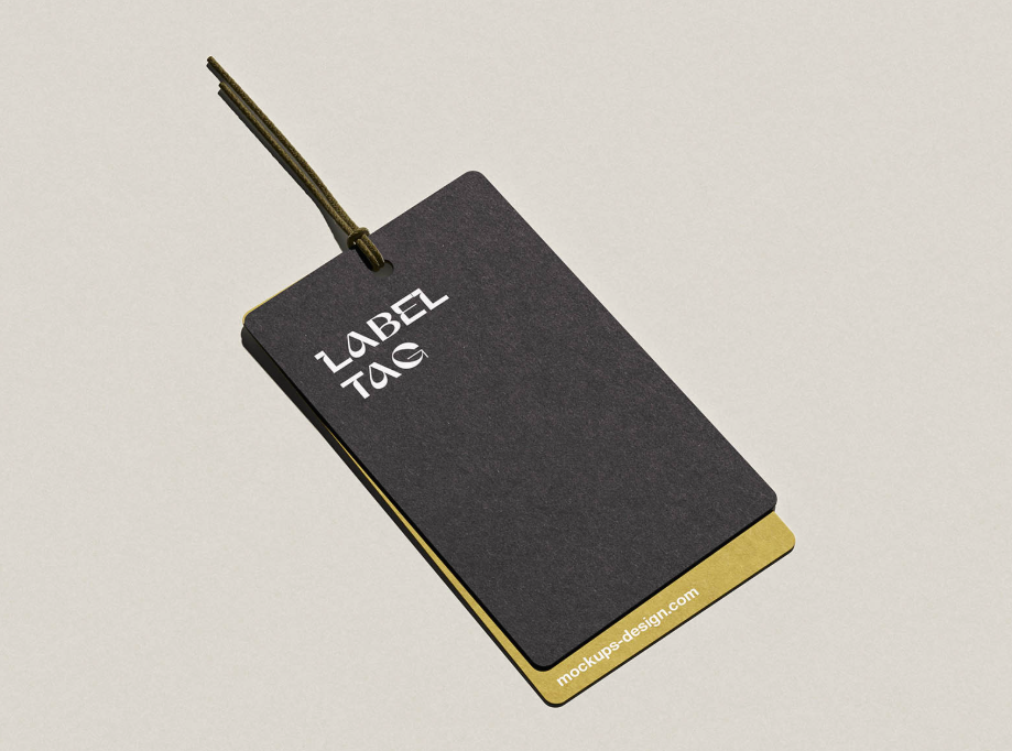 Premium clothing Label Tag Mockup