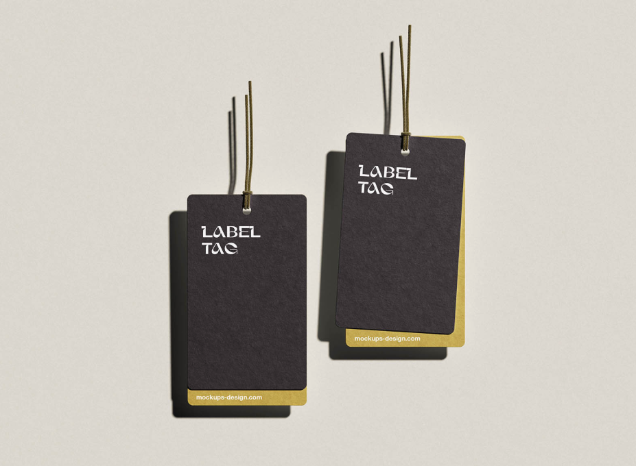 Premium clothing Label Tag Mockup